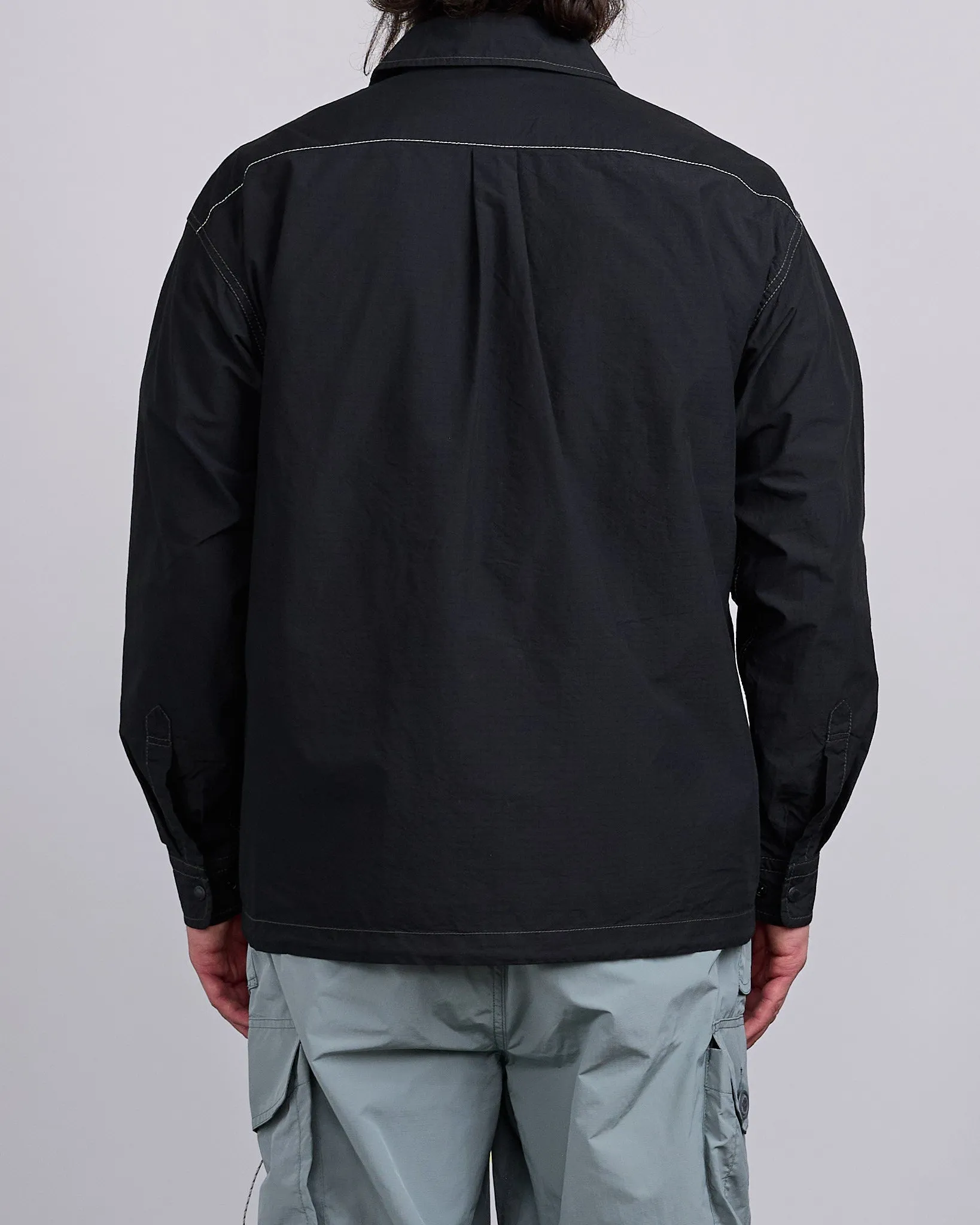 and wander Cordura Cotton Rip Shirt Jacket Black
