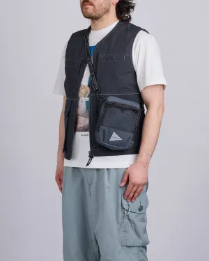 and wander Reflective Rip Shoulder Pouch Charcoal