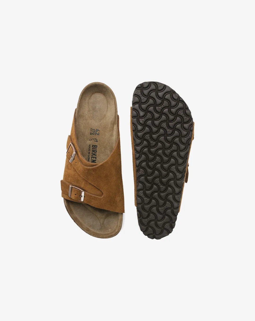 Birkenstock Zrich Suede Leather Sandal Brown