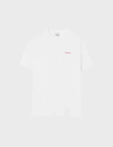 Burberry Oak Leaf Badge Cotton T-Shirt -White
