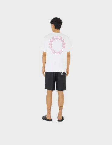 Burberry Oak Leaf Badge Cotton T-Shirt -White
