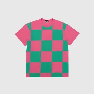 CHECKERED COTTON S/S T-SHIRT