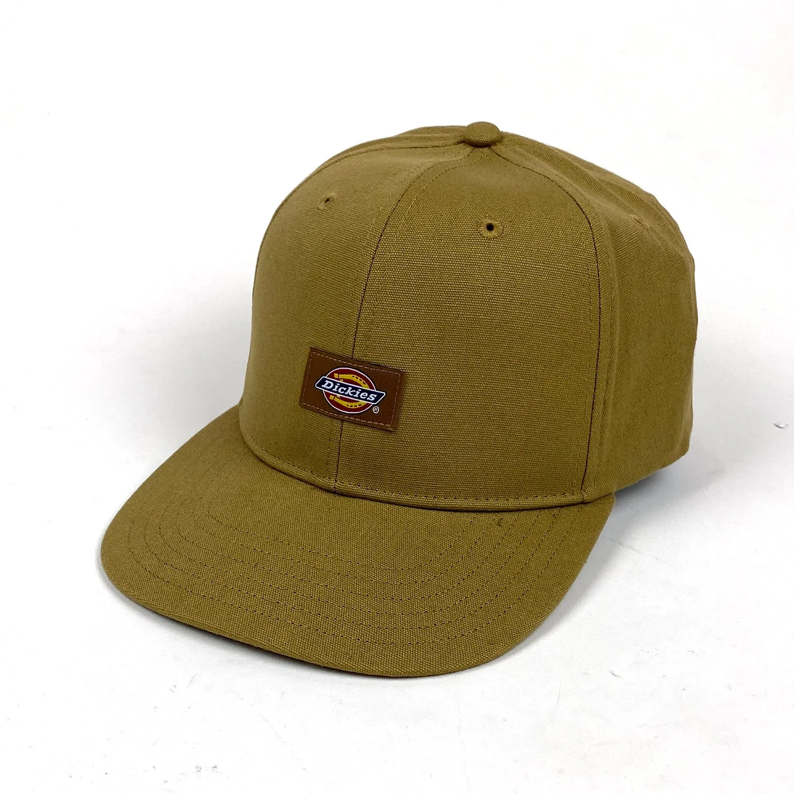 Dickies Classic Label Canvas Snapback 6 Panel Brown Duck