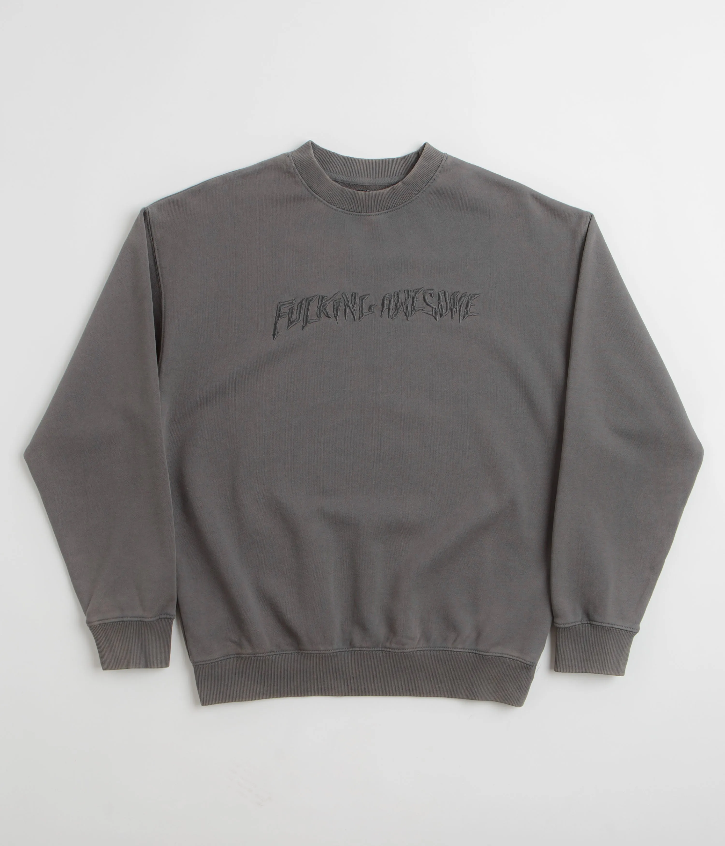 Fucking Awesome Distressed Stamp Crewneck Sweatshirt - Black
