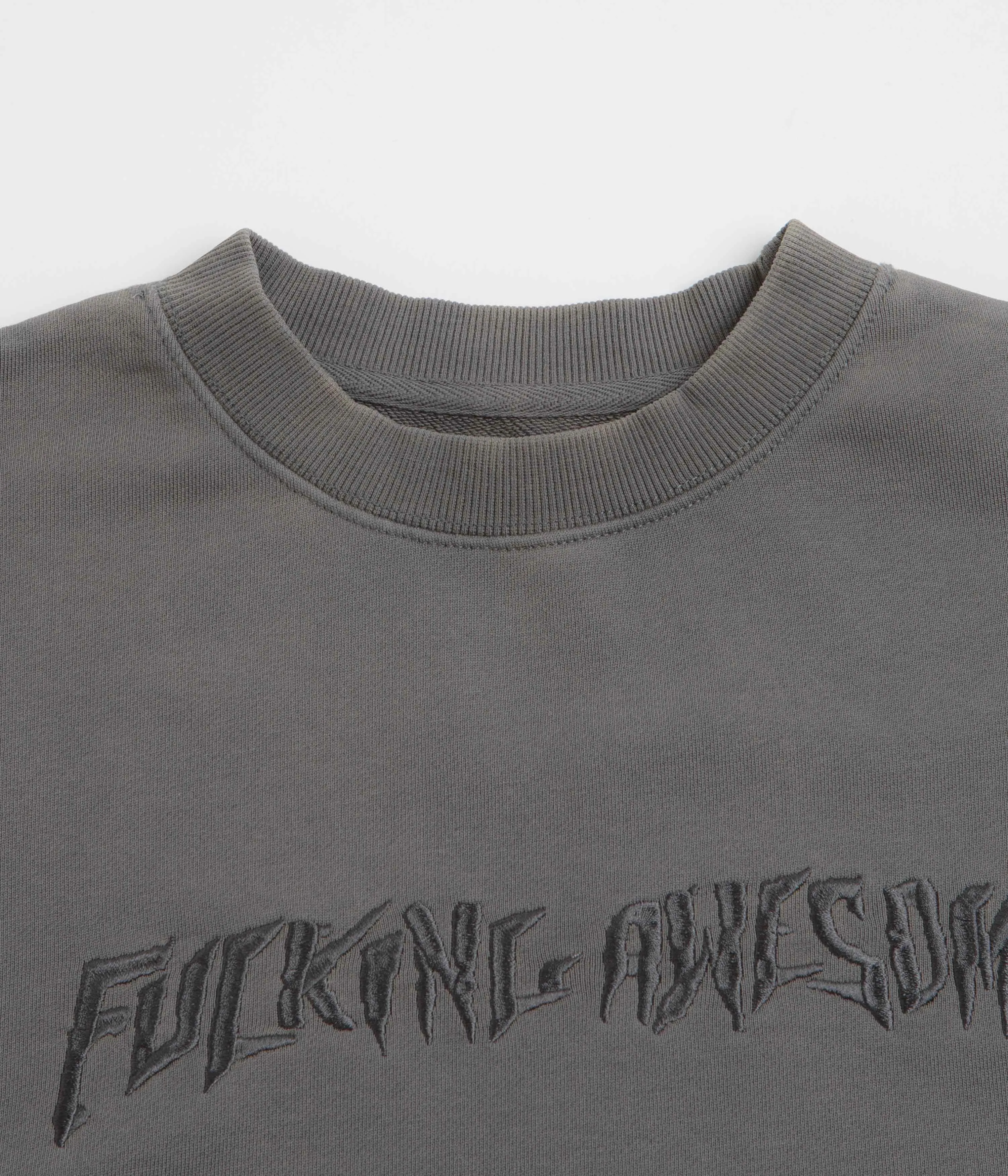 Fucking Awesome Distressed Stamp Crewneck Sweatshirt - Black
