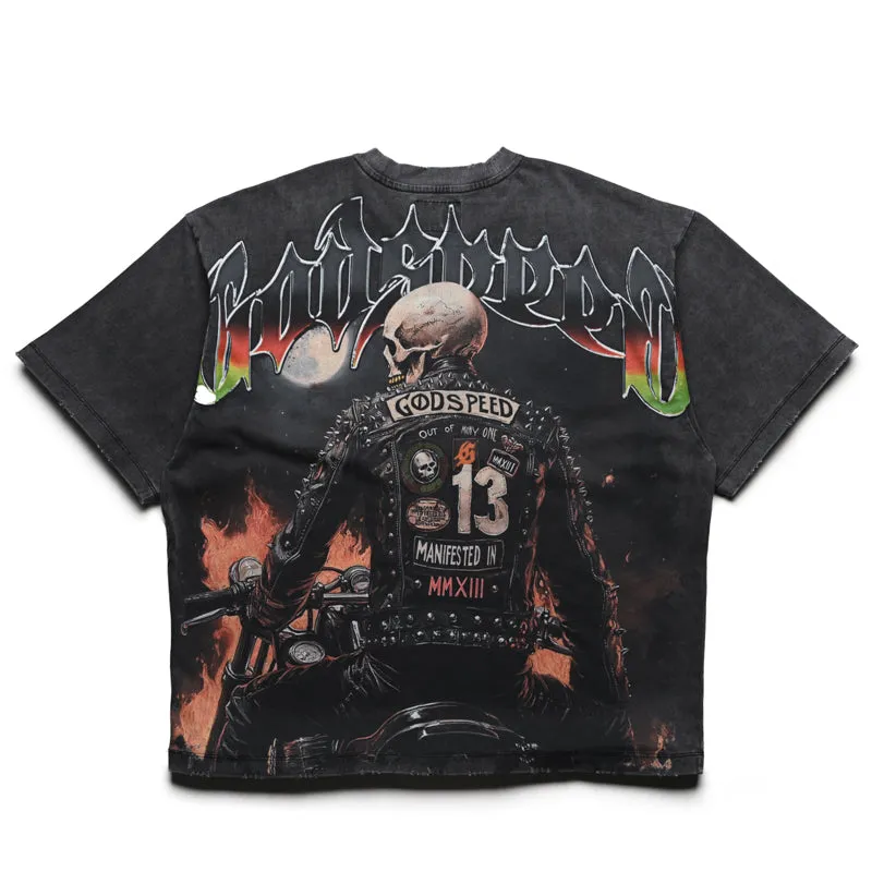 Godspeed Biker Nation Tee - Grey Wash