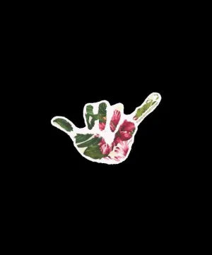 Hawaii Domestic Market - 4 HDM Small Shaka Floral Sticker