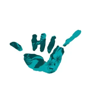 Hawaii Domestic Market - 6 HDM Blue Floral Shaka Sticker