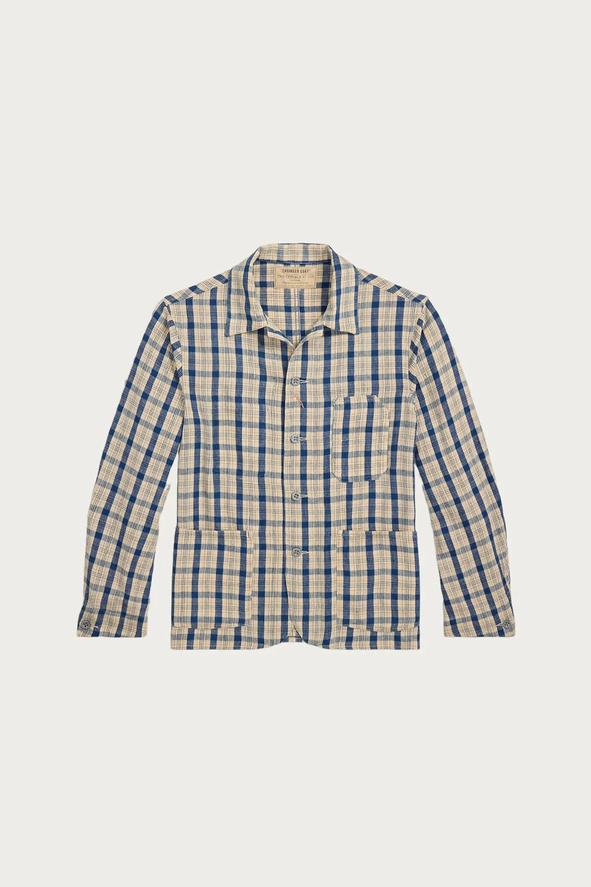 Indigo Plaid Twill Engineer Jacket - Indigo Plaid Multi