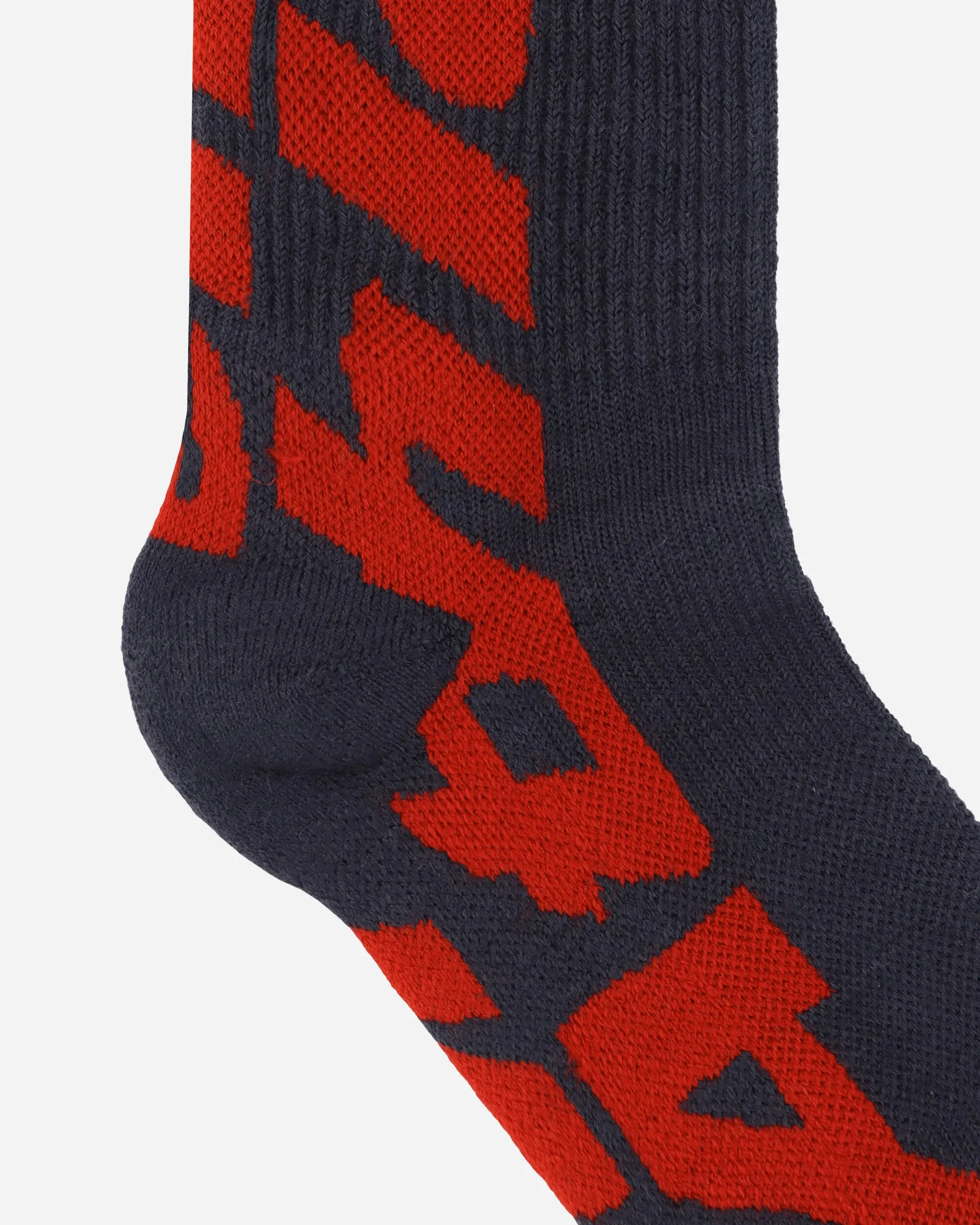 Inner Logo Socks Anthracite Grey / Red