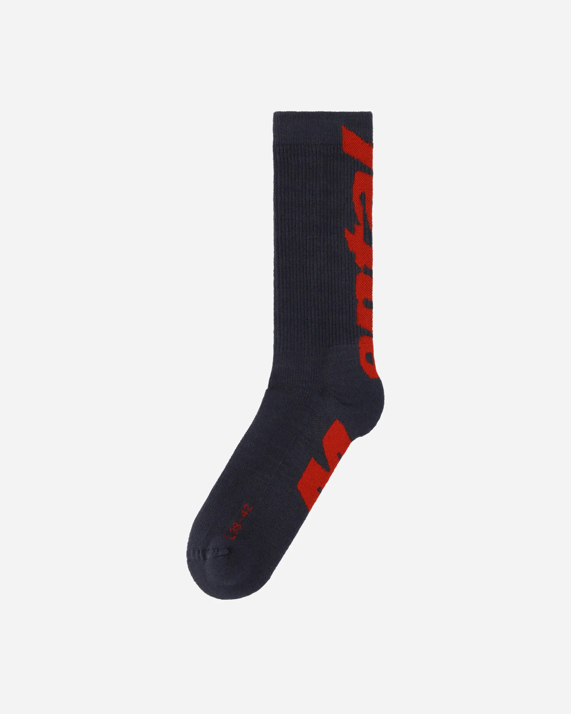 Inner Logo Socks Anthracite Grey / Red