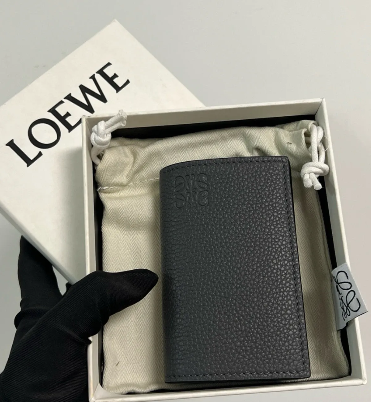 Loewe Leather Wallet (Dark Grey)