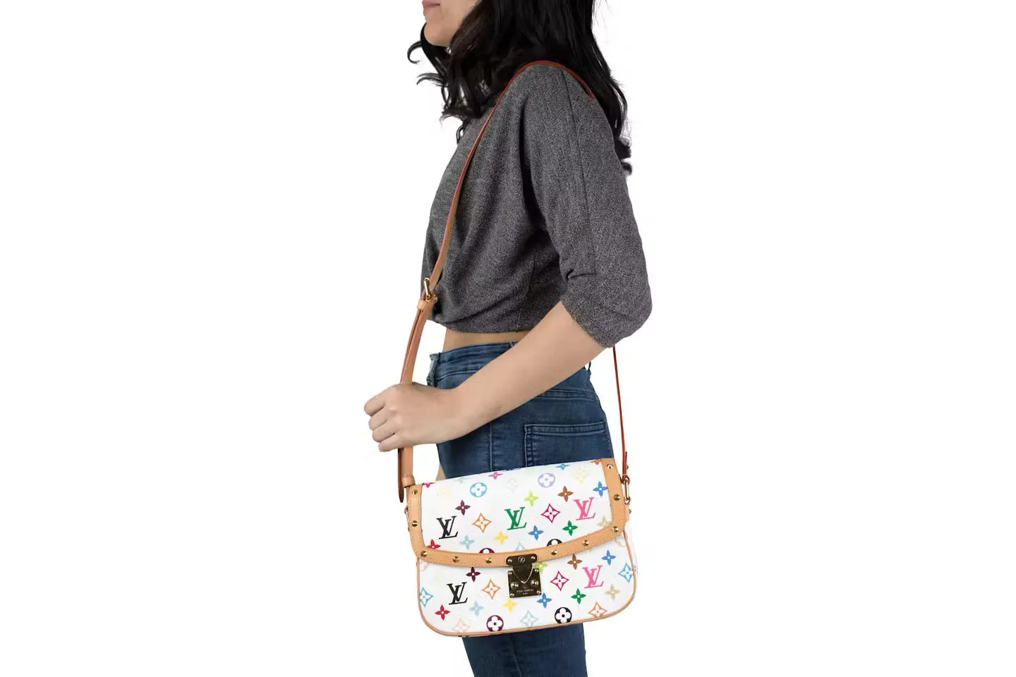 Louis Vuitton SologneMonogram Multicolore White (Pre-Loved)