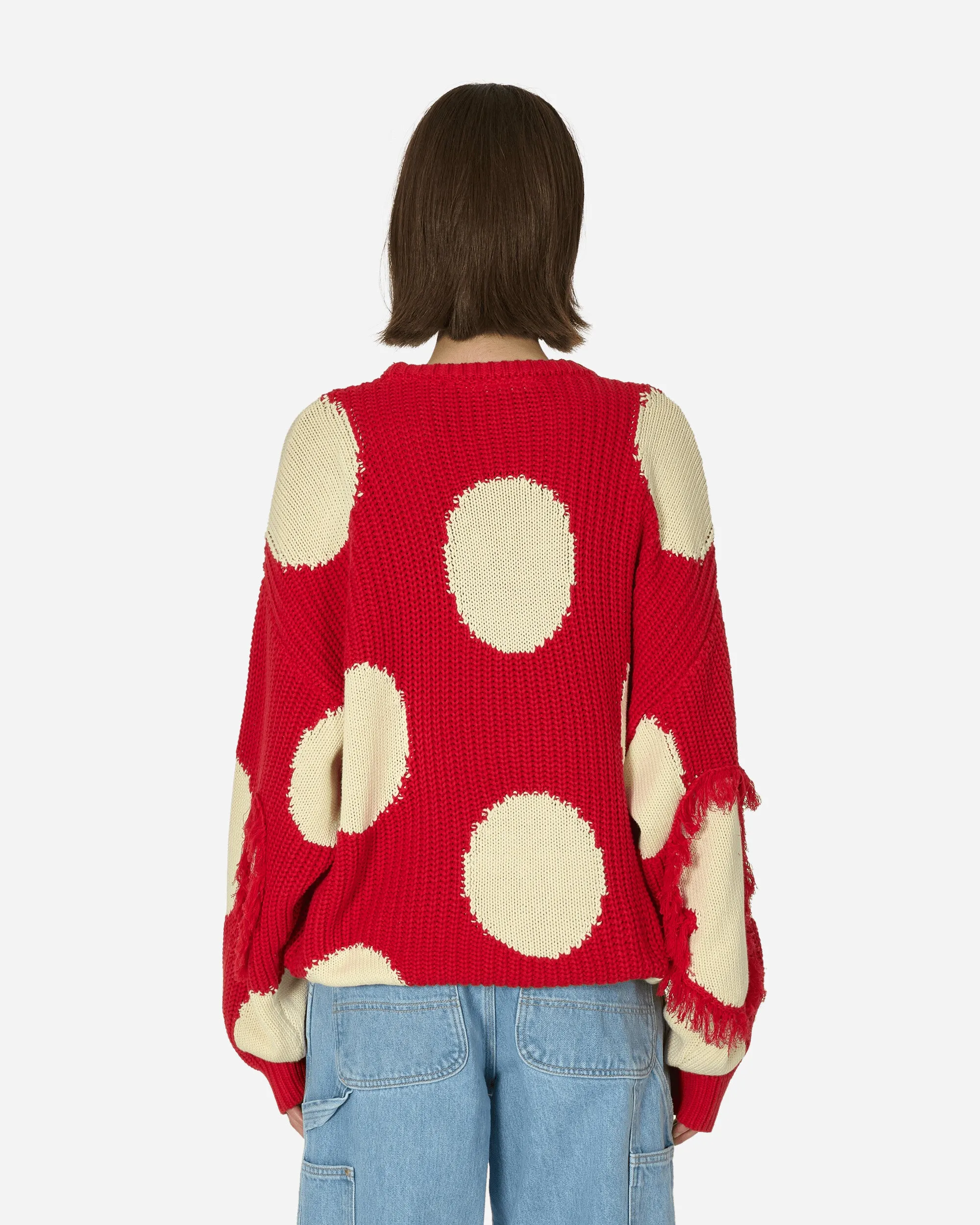 Mashroom Knit Sweater Red