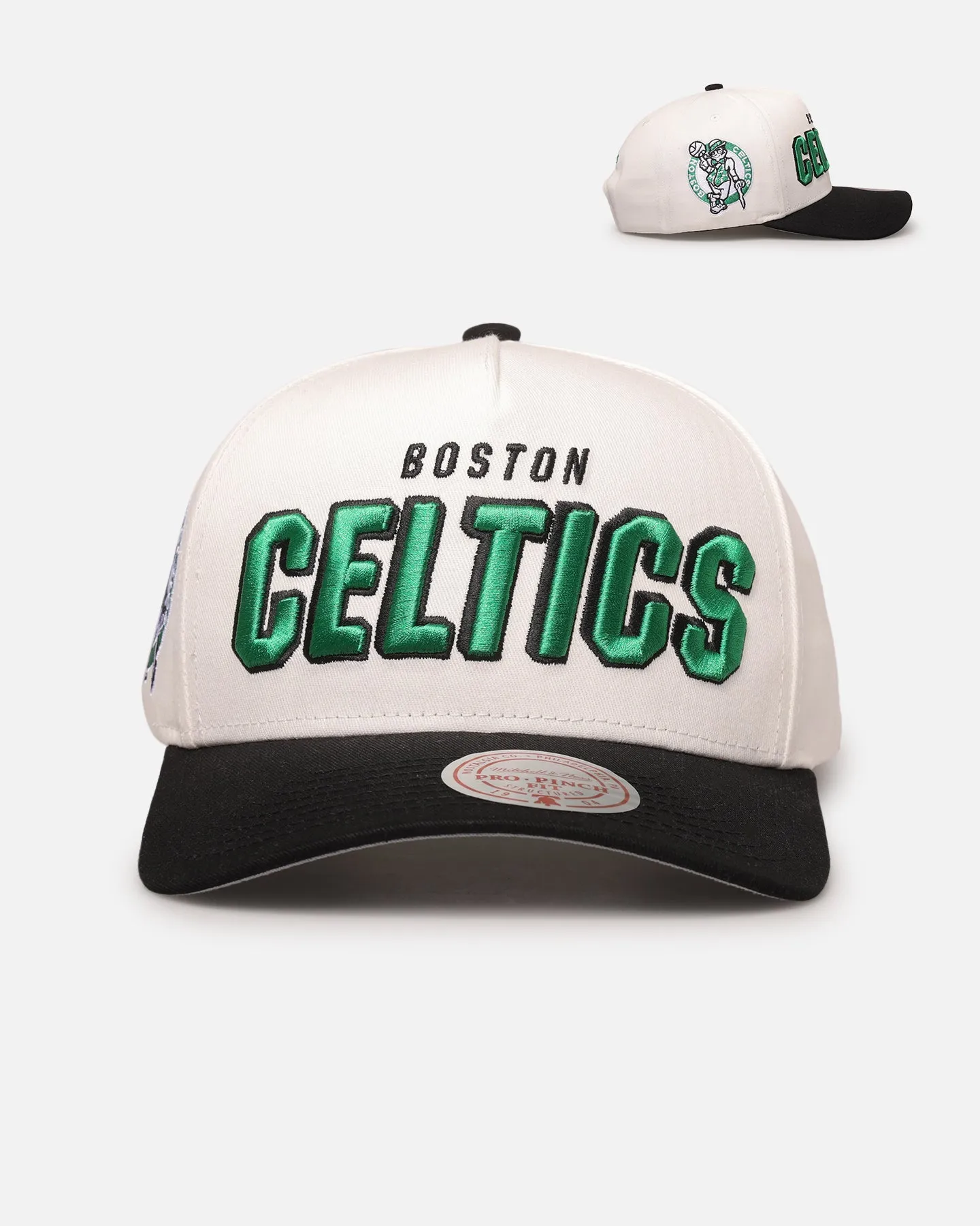 Mitchell & Ness Boston Celtics 'Draft Day' Pro Pinch Snapback White/Black