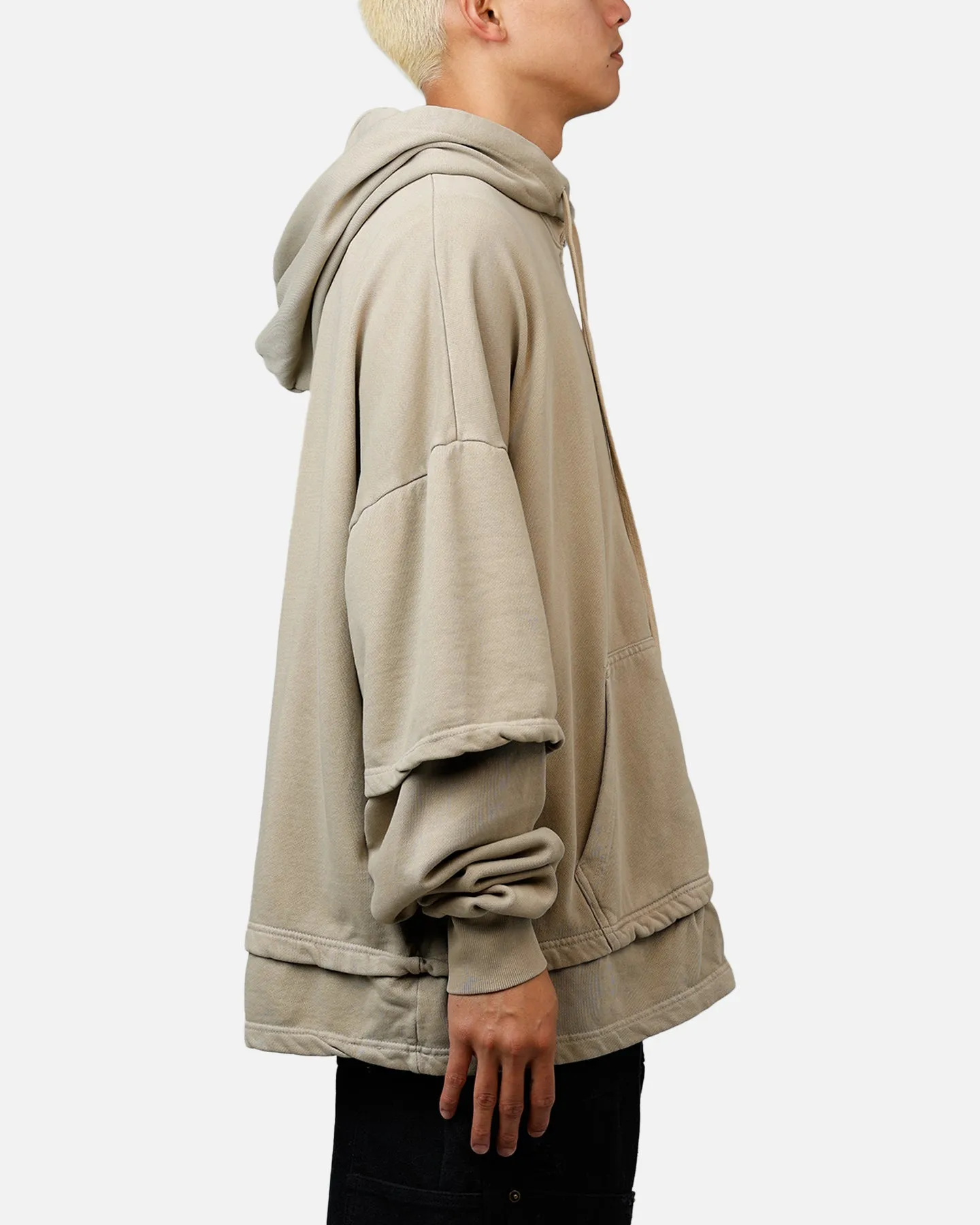 MNML Double Layer Zipper Sweater Washed Earth