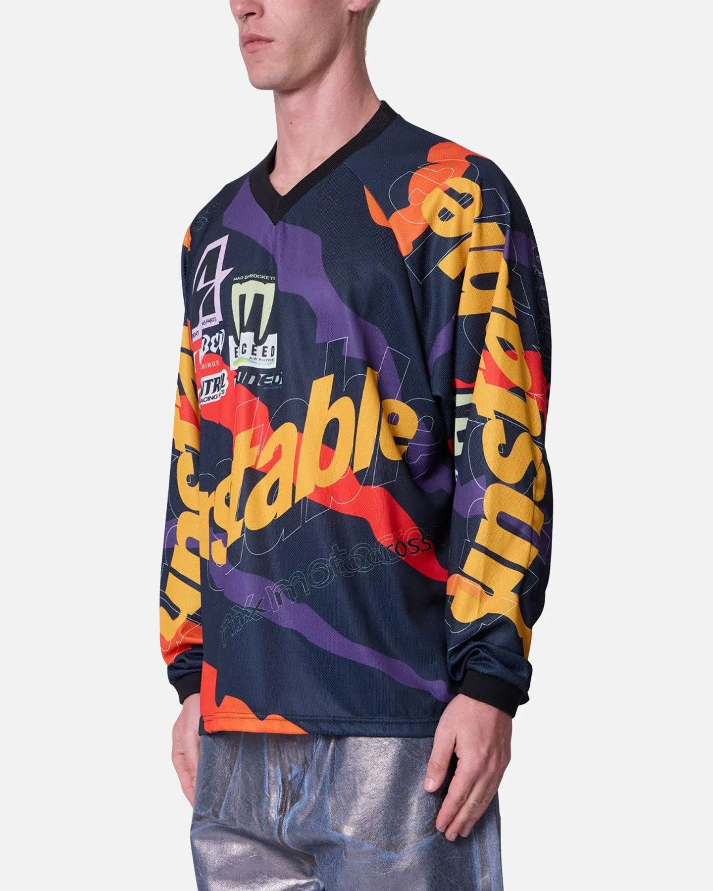 MNML Unstable Moto Long Sleeve T-Shirt Orange Multi