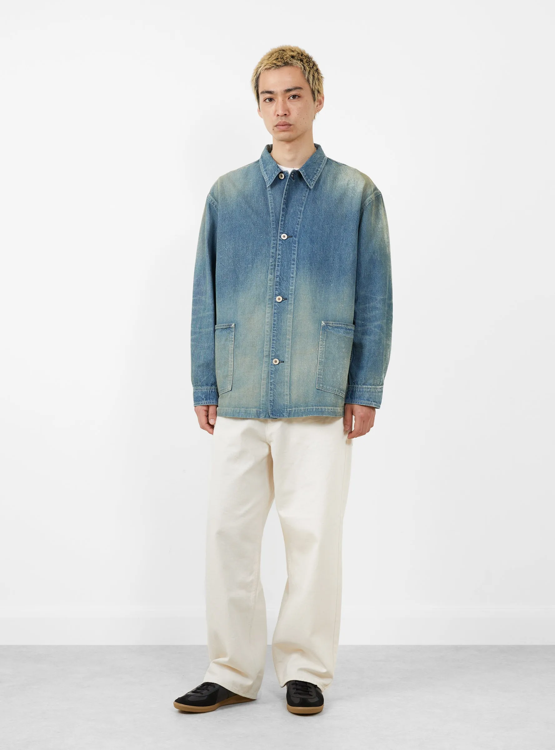 Nep Denim Coverall Jacket Blue