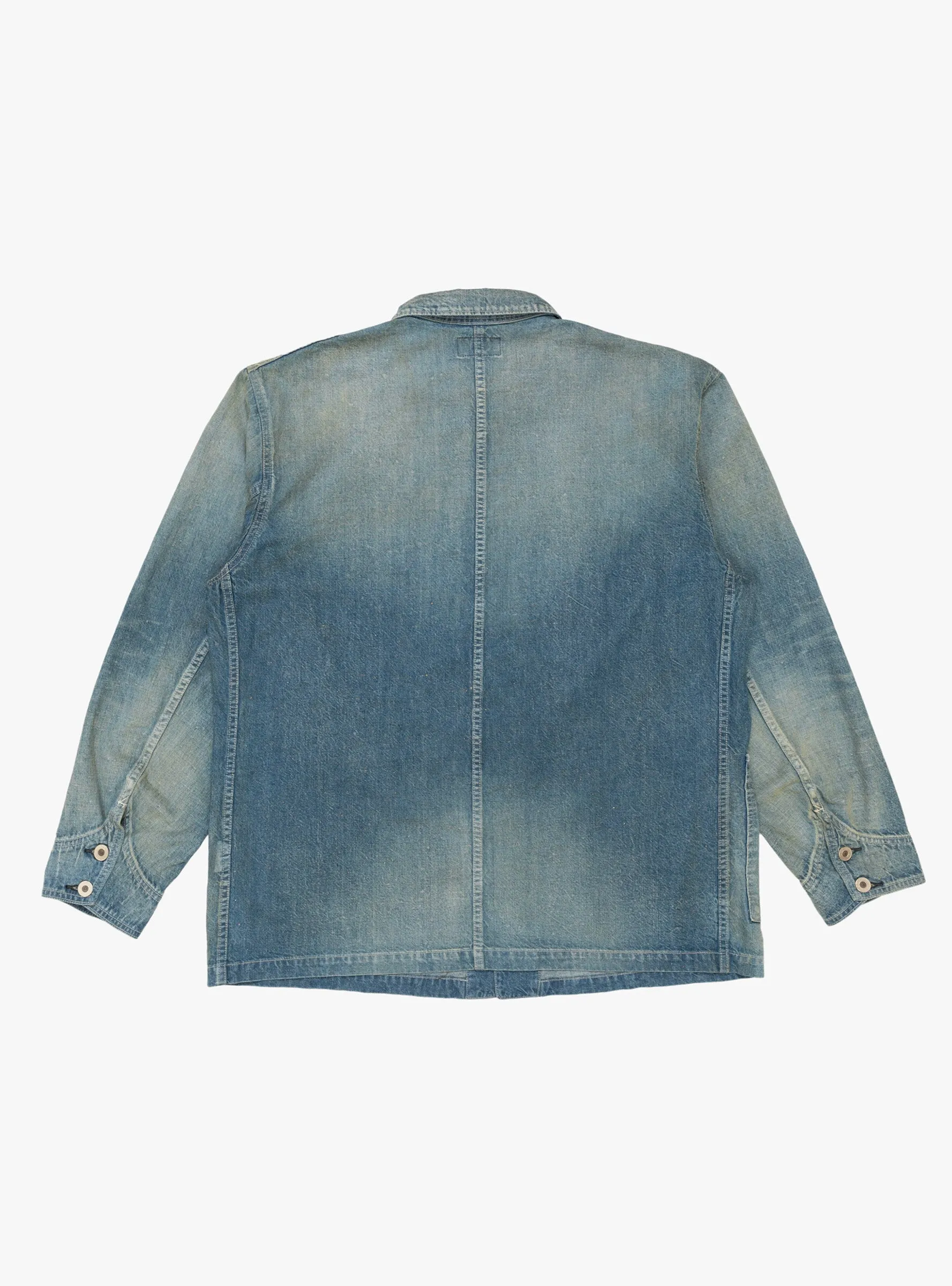 Nep Denim Coverall Jacket Blue