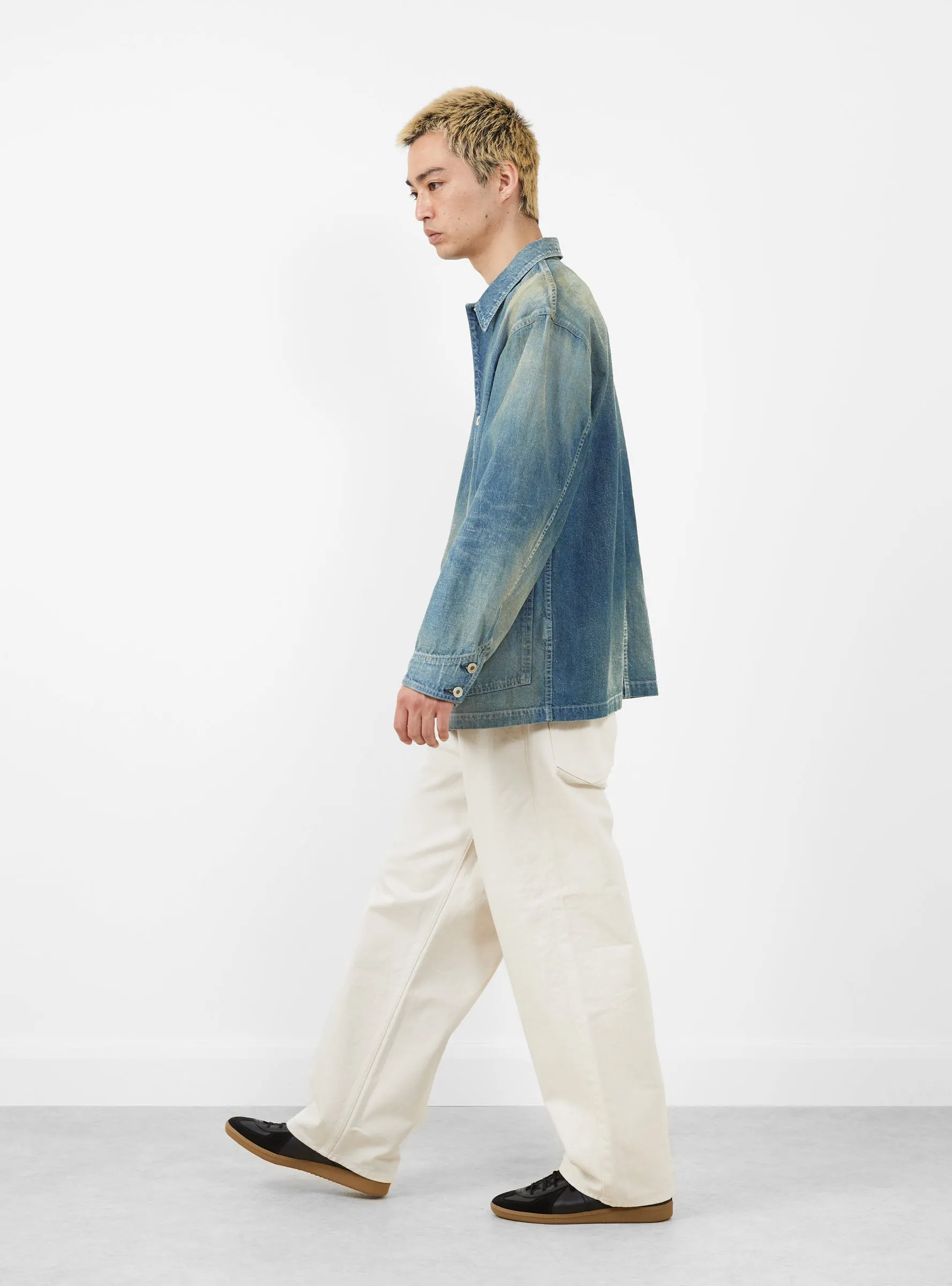 Nep Denim Coverall Jacket Blue