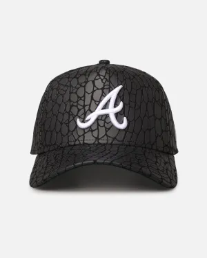 New Era Atlanta Braves 'Faux Croc' 9FORTY A-Frame Snapback Black