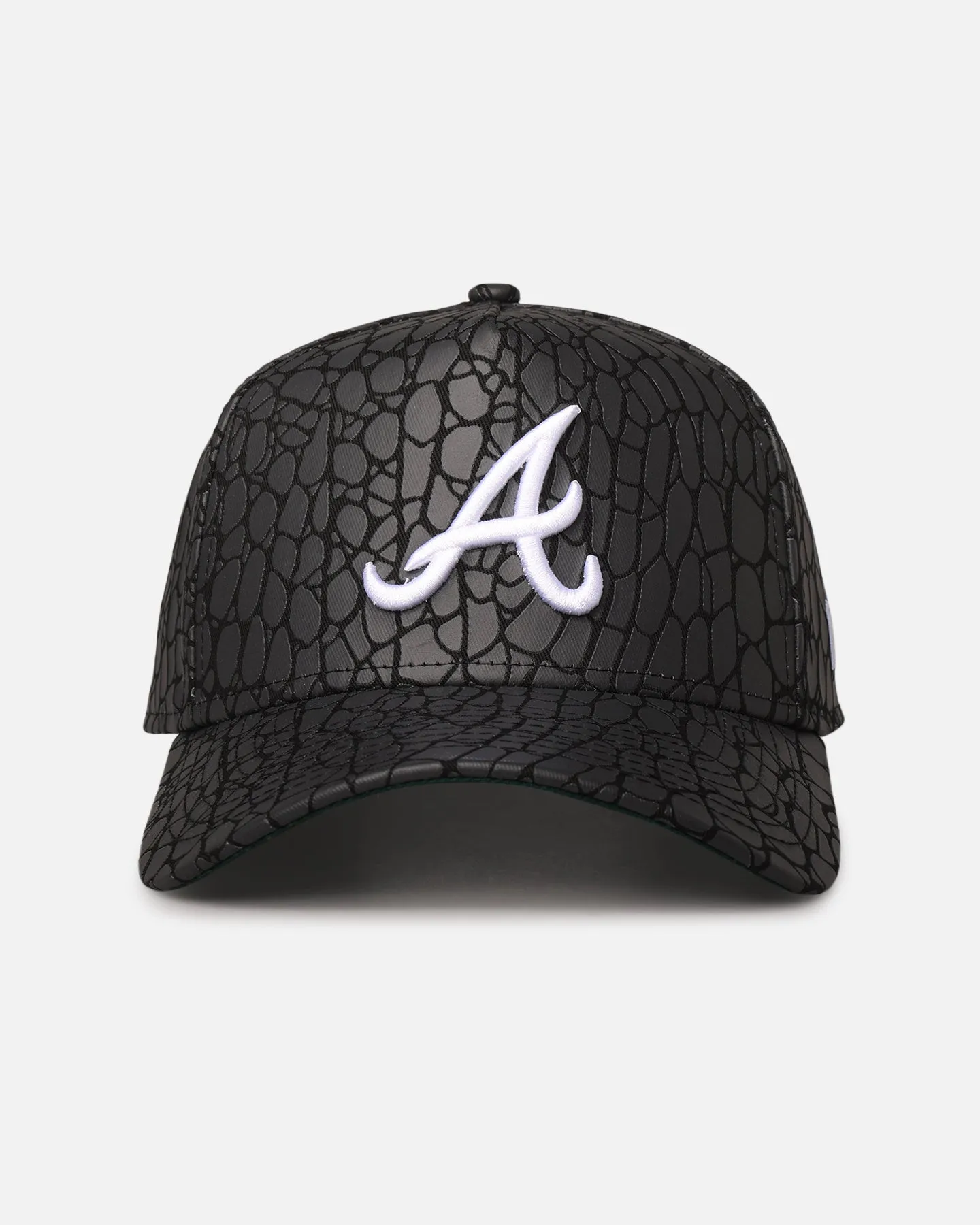 New Era Atlanta Braves 'Faux Croc' 9FORTY A-Frame Snapback Black