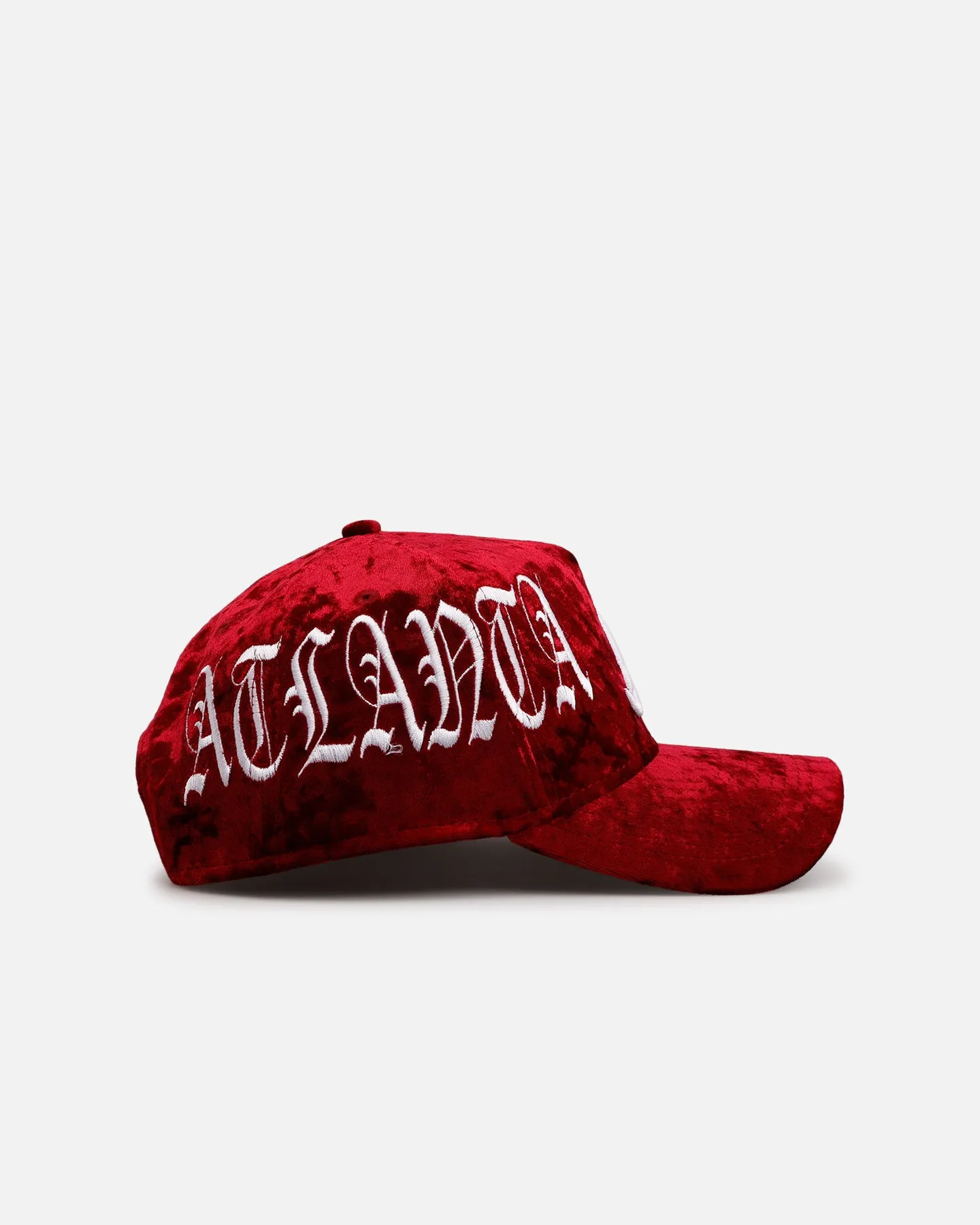 New Era Atlanta Braves 'Velvet Gothic Script' 9FORTY A-Frame Snapback Maroon