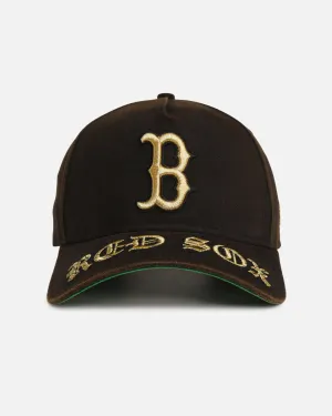 New Era Boston Red Sox 'Washed Gothic Visor' 9OFRTY A-Frame Snapback Black