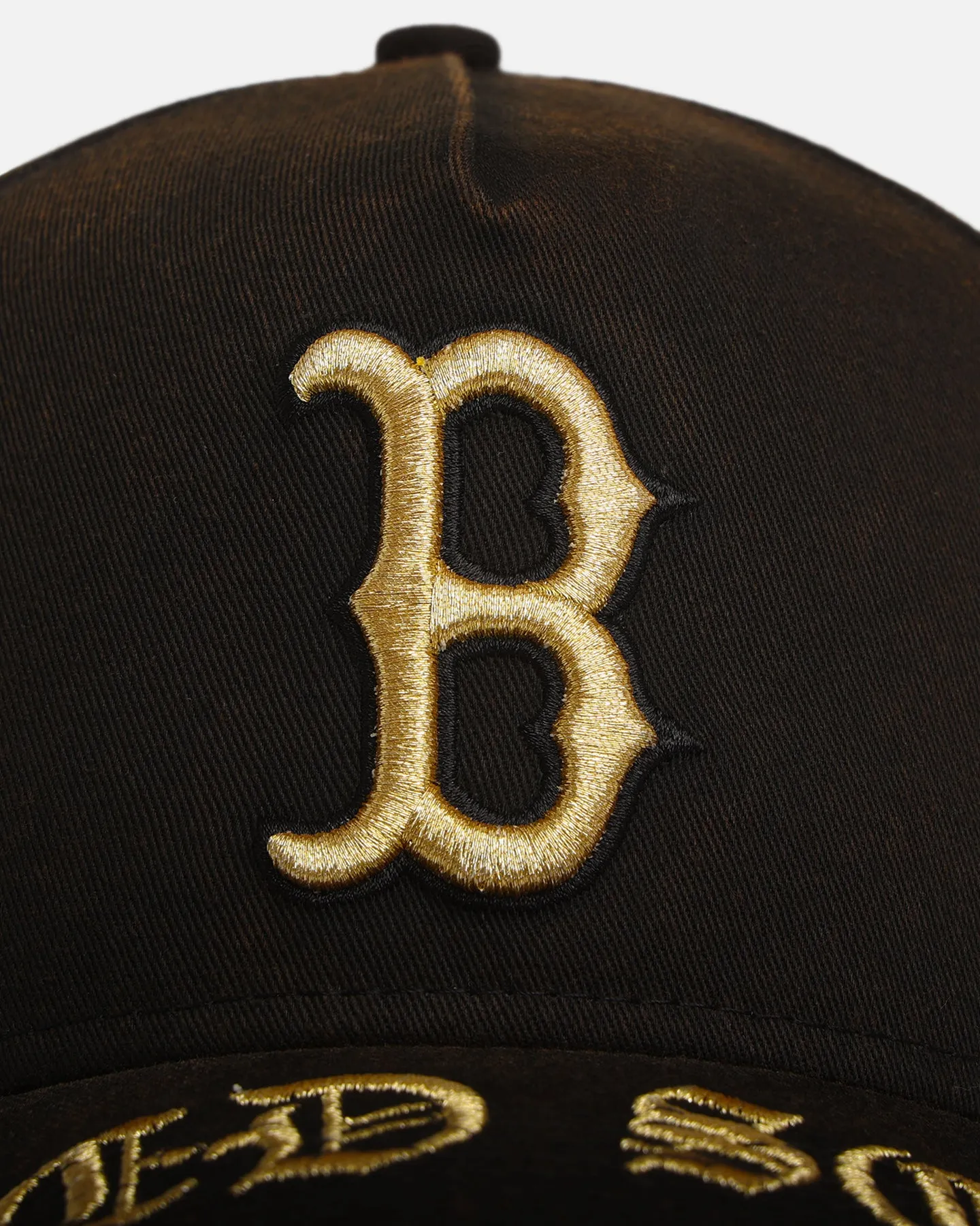 New Era Boston Red Sox 'Washed Gothic Visor' 9OFRTY A-Frame Snapback Black