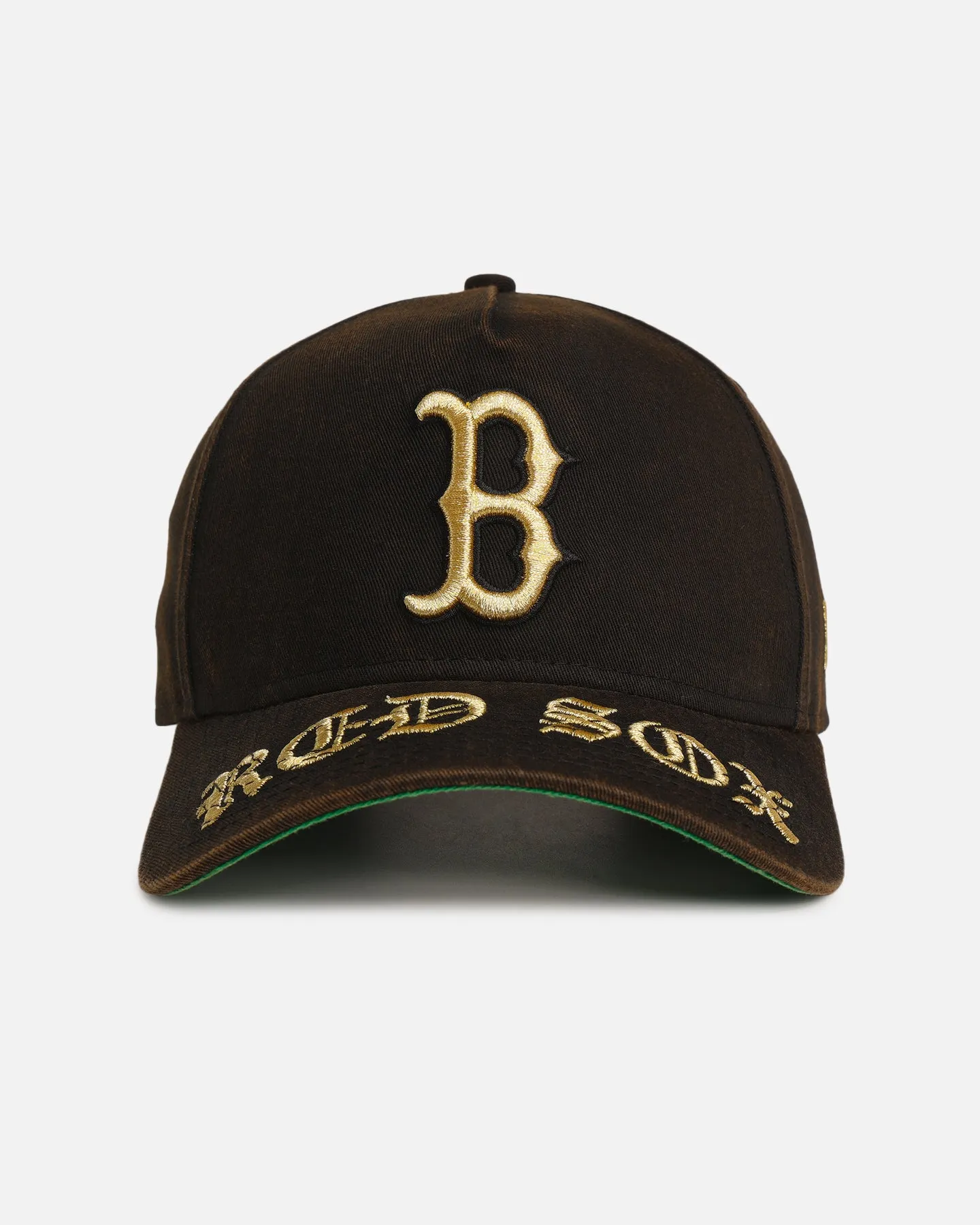 New Era Boston Red Sox 'Washed Gothic Visor' 9OFRTY A-Frame Snapback Black