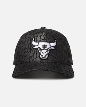 New Era Chicago Bulls 'Faux Croc' 9FORTY A-Frame Snapback Black