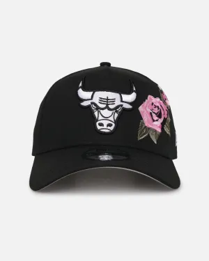 New Era Chicago Bulls 'Rose Embroidery' 9FORTY A-Frame Snapback Black/Pink