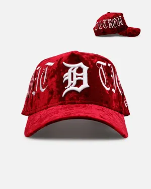 New Era Detroit Tigers 'Velvet Gothic Script' 9FORTY A-Frame Snapback Maroon