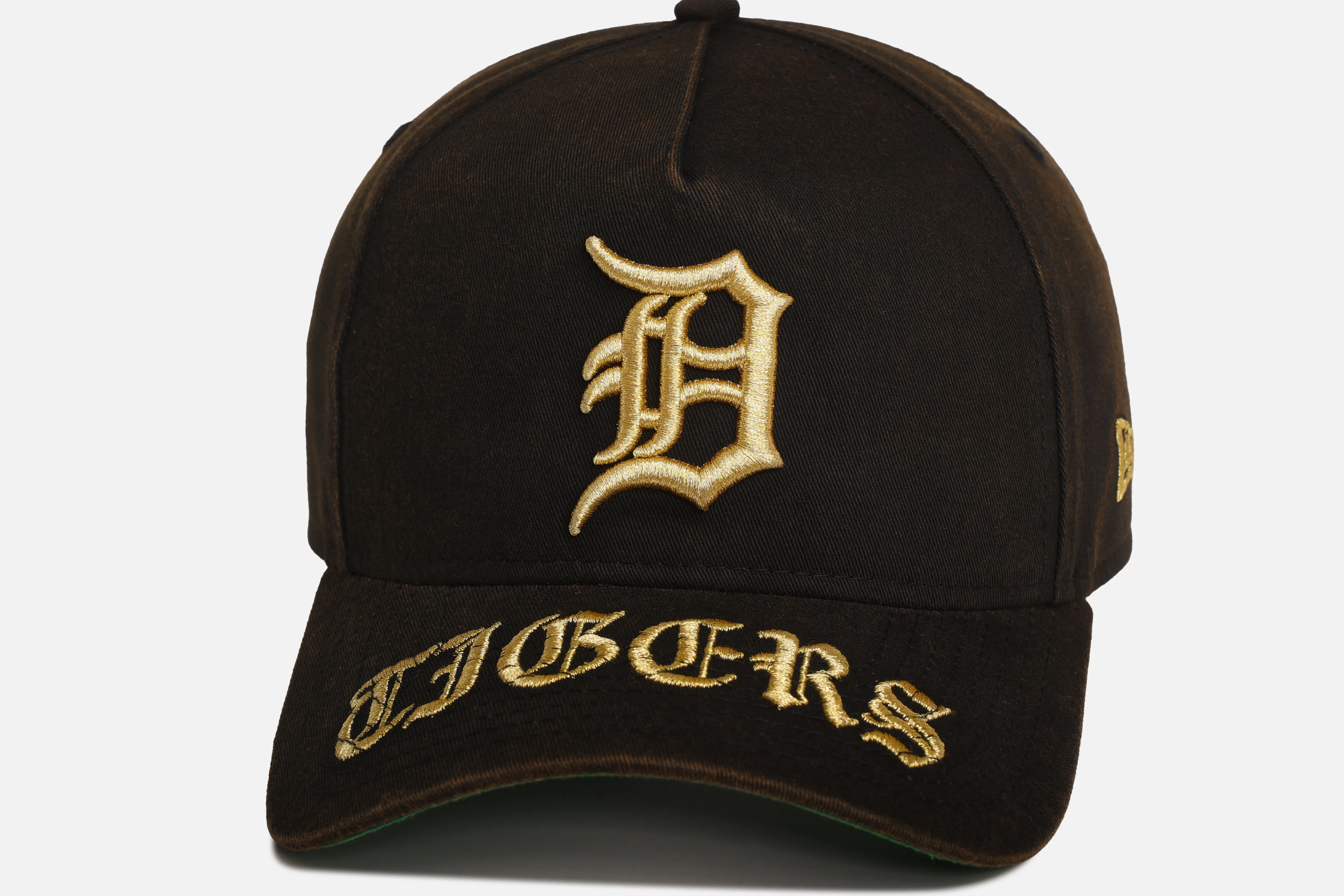 New Era Detroit Tigers 'Washed Gothic Visor' 9OFRTY A-Frame Snapback Black
