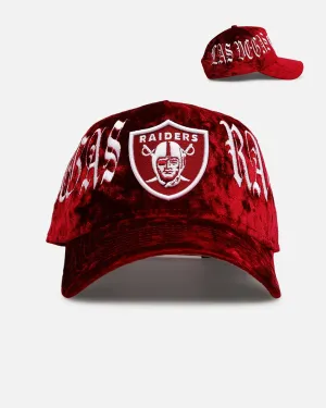 New Era Las Vegas Raiders 'Velvet Gothic Script' 9FORTY A-Frame Snapback Maroon