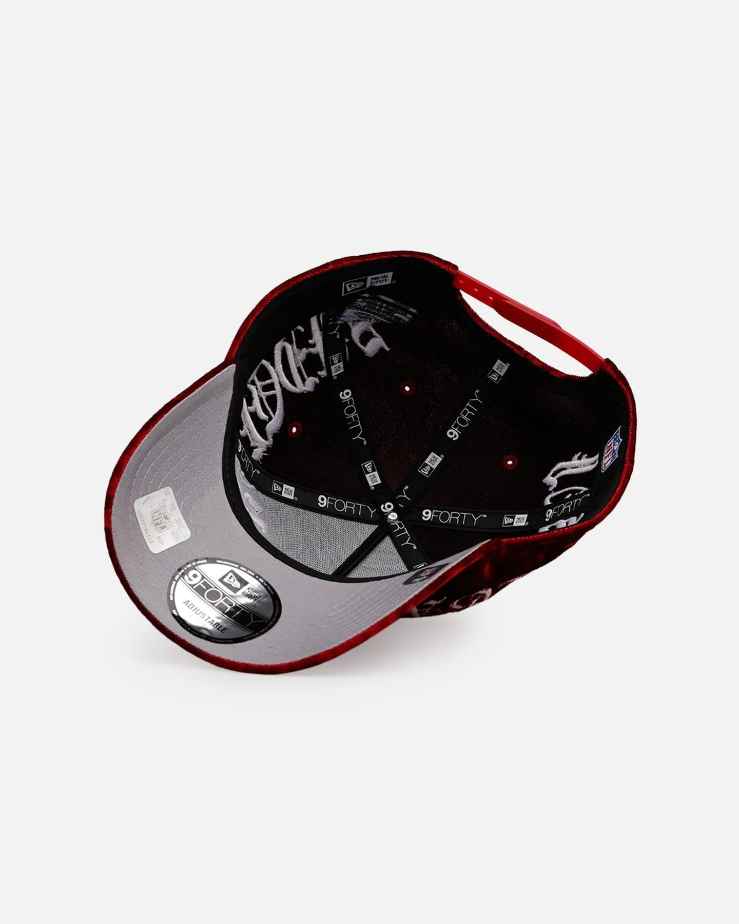 New Era Las Vegas Raiders 'Velvet Gothic Script' 9FORTY A-Frame Snapback Maroon