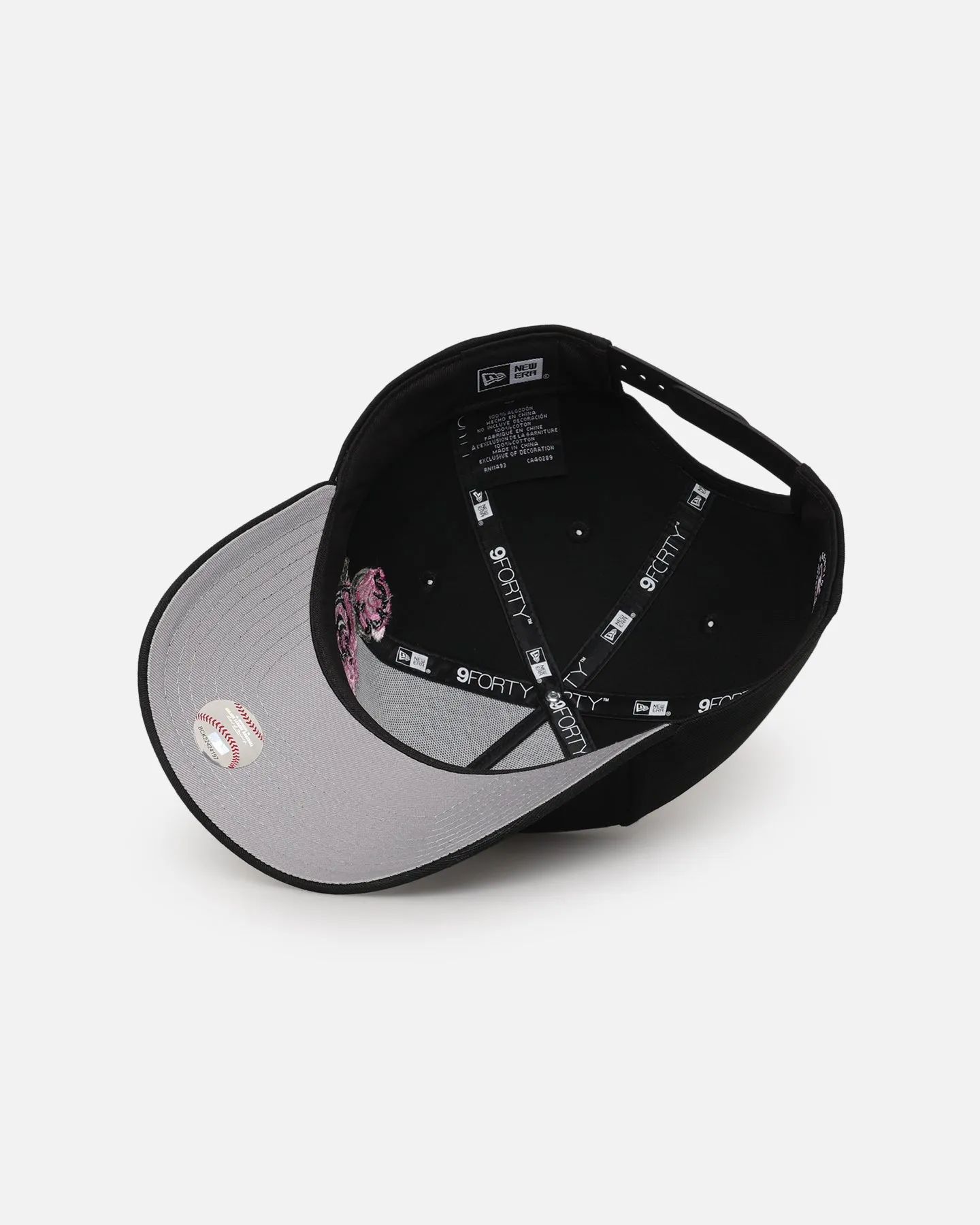 New Era Los Angeles Dodgers 'Pink Rose Embroidery' 9FORTY A-Frame Snapback Black/Pink
