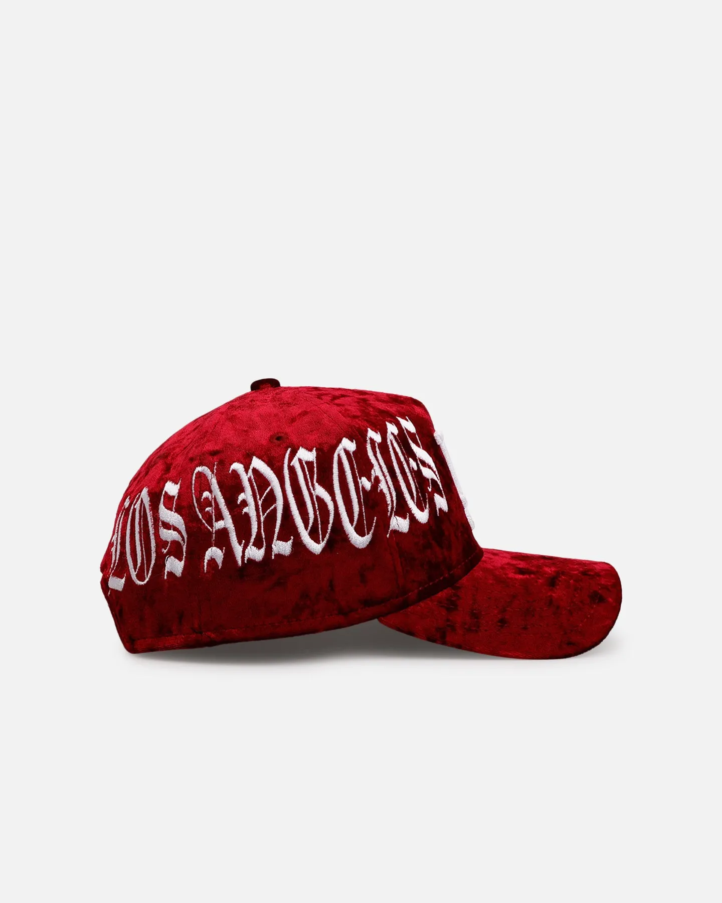 New Era Los Angeles Dodgers 'Velvet Gothic Script' 9FORTY A-Frame Snapback Maroon