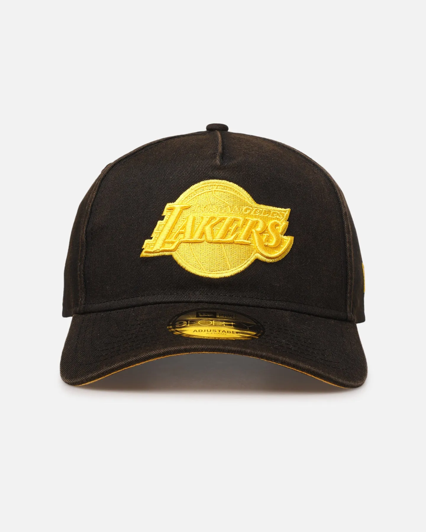 New Era Los Angeles Lakers 'Sunbleached' 9FORTY A-Frame Snapback Washed Black