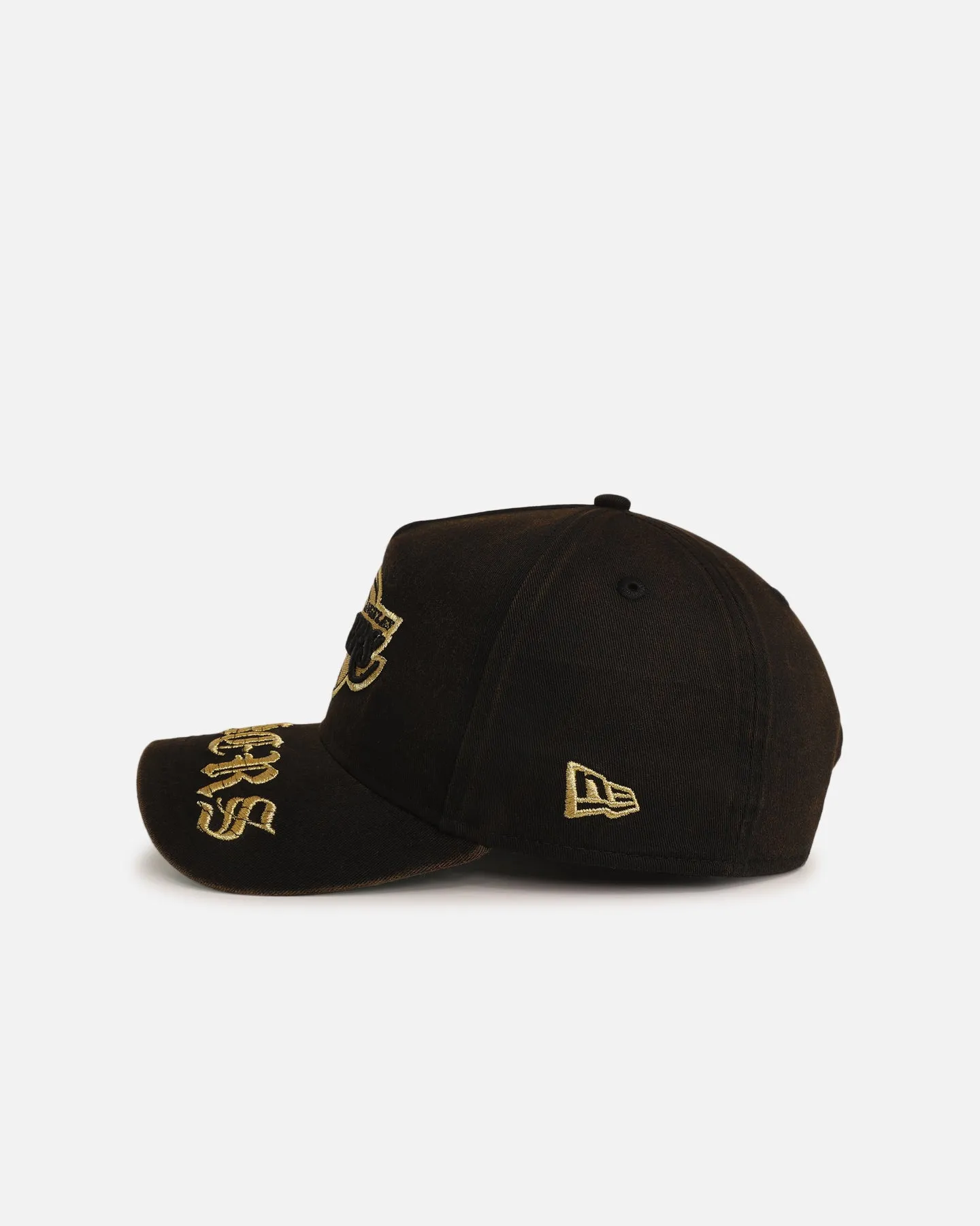 New Era Los Angeles Lakers 'Washed Gothic Visor' 9OFRTY A-Frame Snapback Black