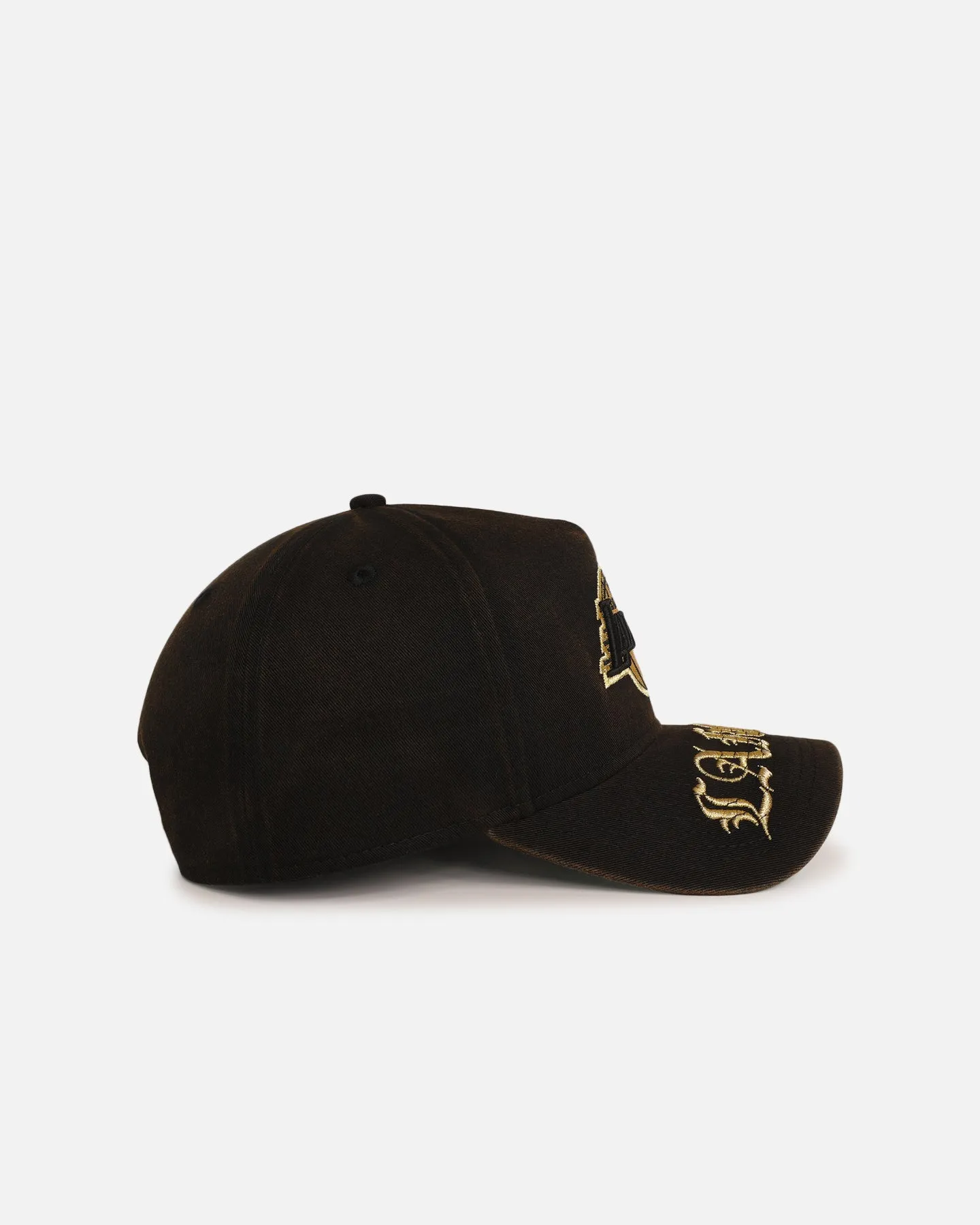 New Era Los Angeles Lakers 'Washed Gothic Visor' 9OFRTY A-Frame Snapback Black
