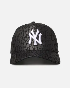 New Era New York Yankees 'Faux Croc' 9FORTY A-Frame Snapback Black