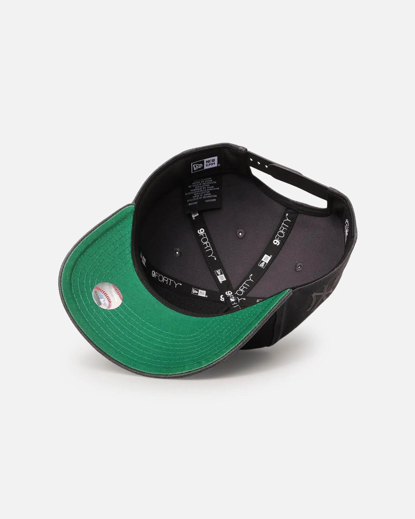 New Era New York Yankees 'Graphite Script' 9FORTY A-Frame Snapback Washed Graphite