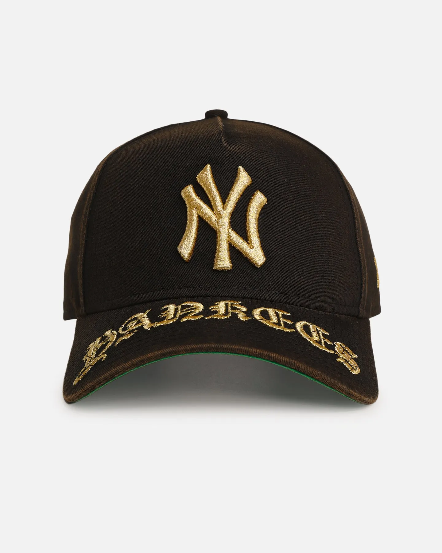 New Era New York Yankees 'Washed Gothic Visor' 9OFRTY A-Frame Snapback Black