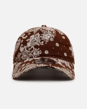 New Era Paisley 'Three Looms' 9TWENTY A-Frame Strapback Brown