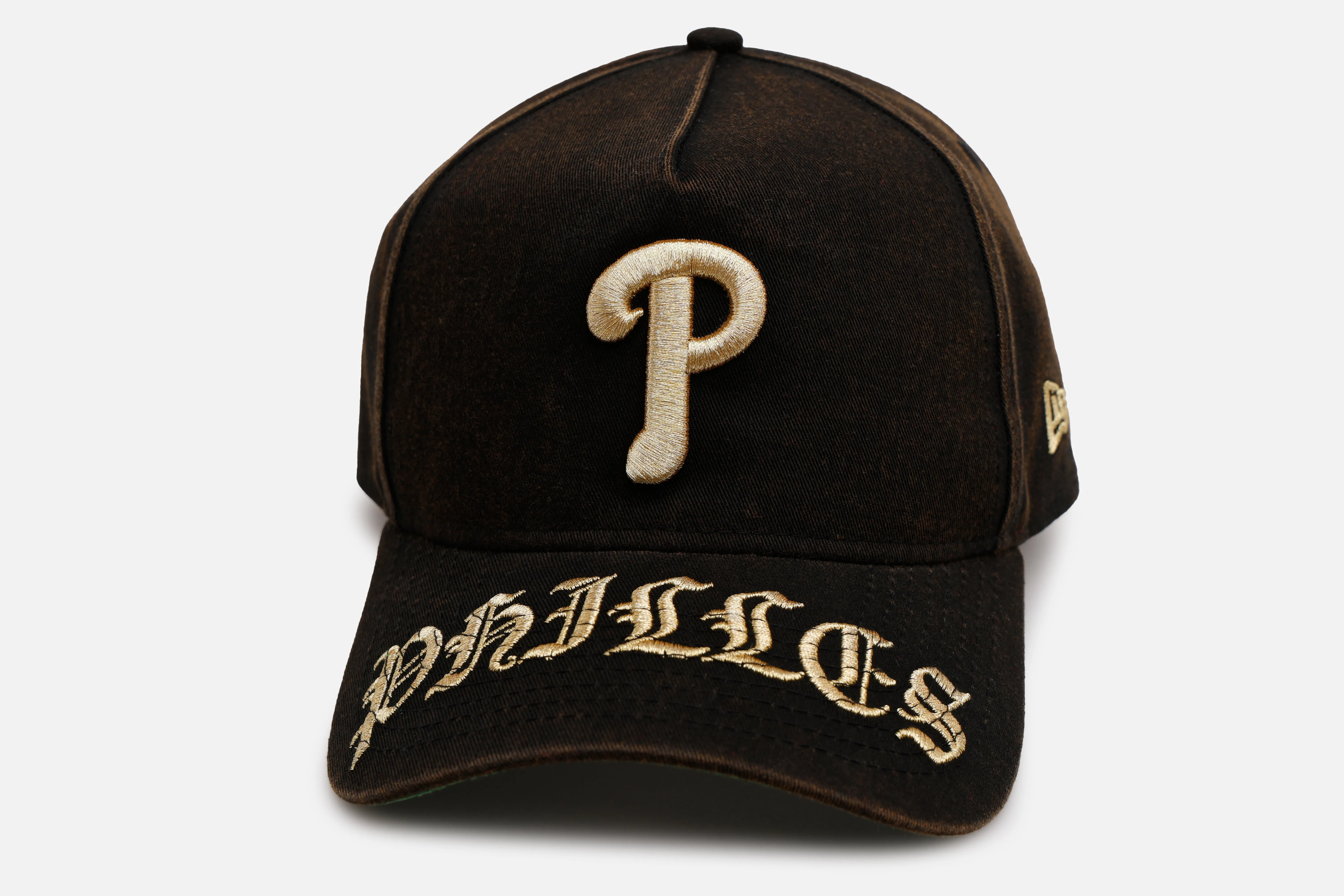 New Era Philadelphia Phillies 'Washed Gothic Visor' 9OFRTY A-Frame Snapback Black