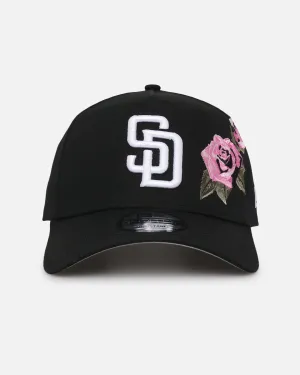 New Era San Diego Padres 'Pink Rose Embroidery' 9FORTY A-Frame Snapback Black/Pink