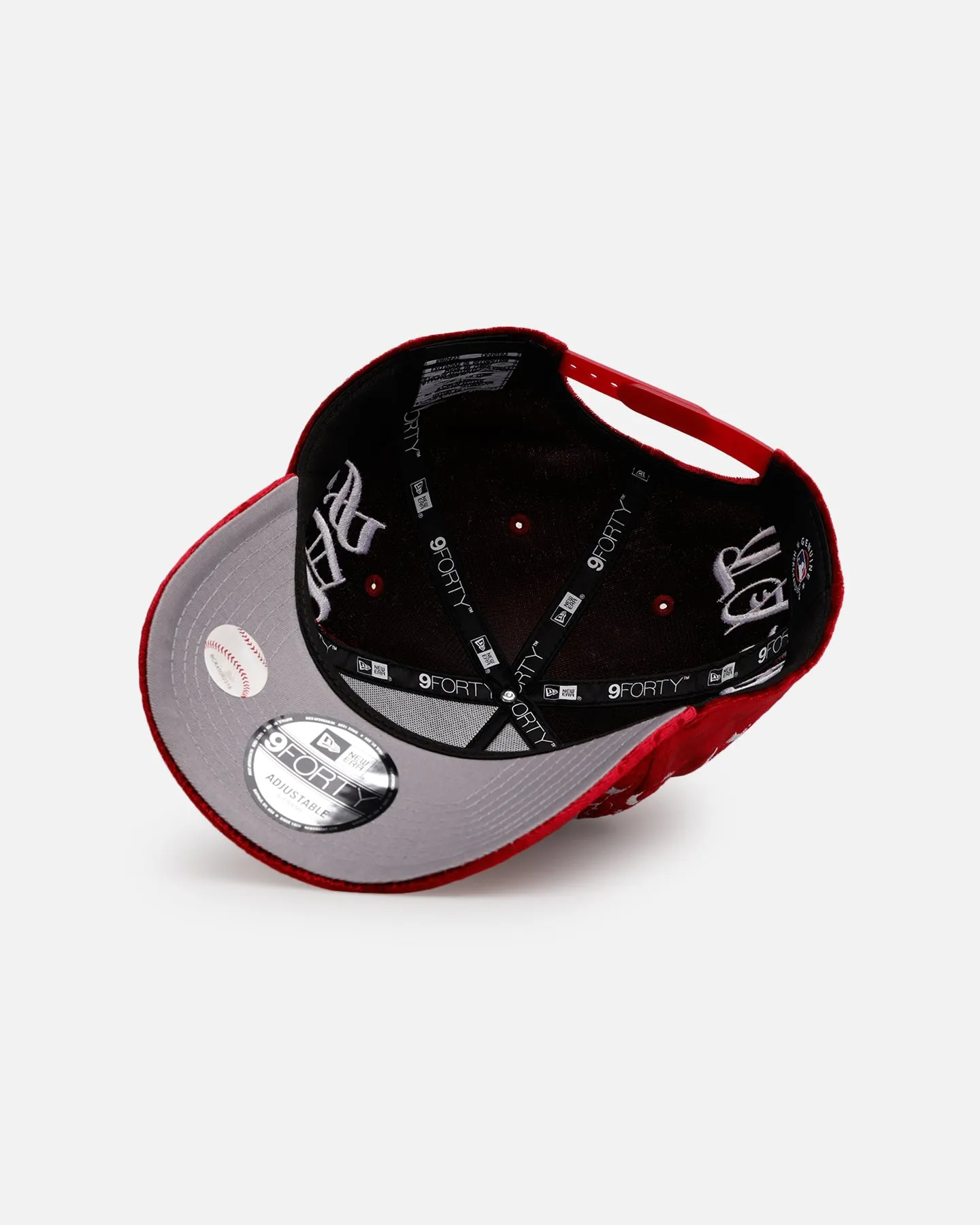 New Era Tampa Bay Rays 'Velvet Gothic Script' 9FORTY A-Frame Snapback Maroon