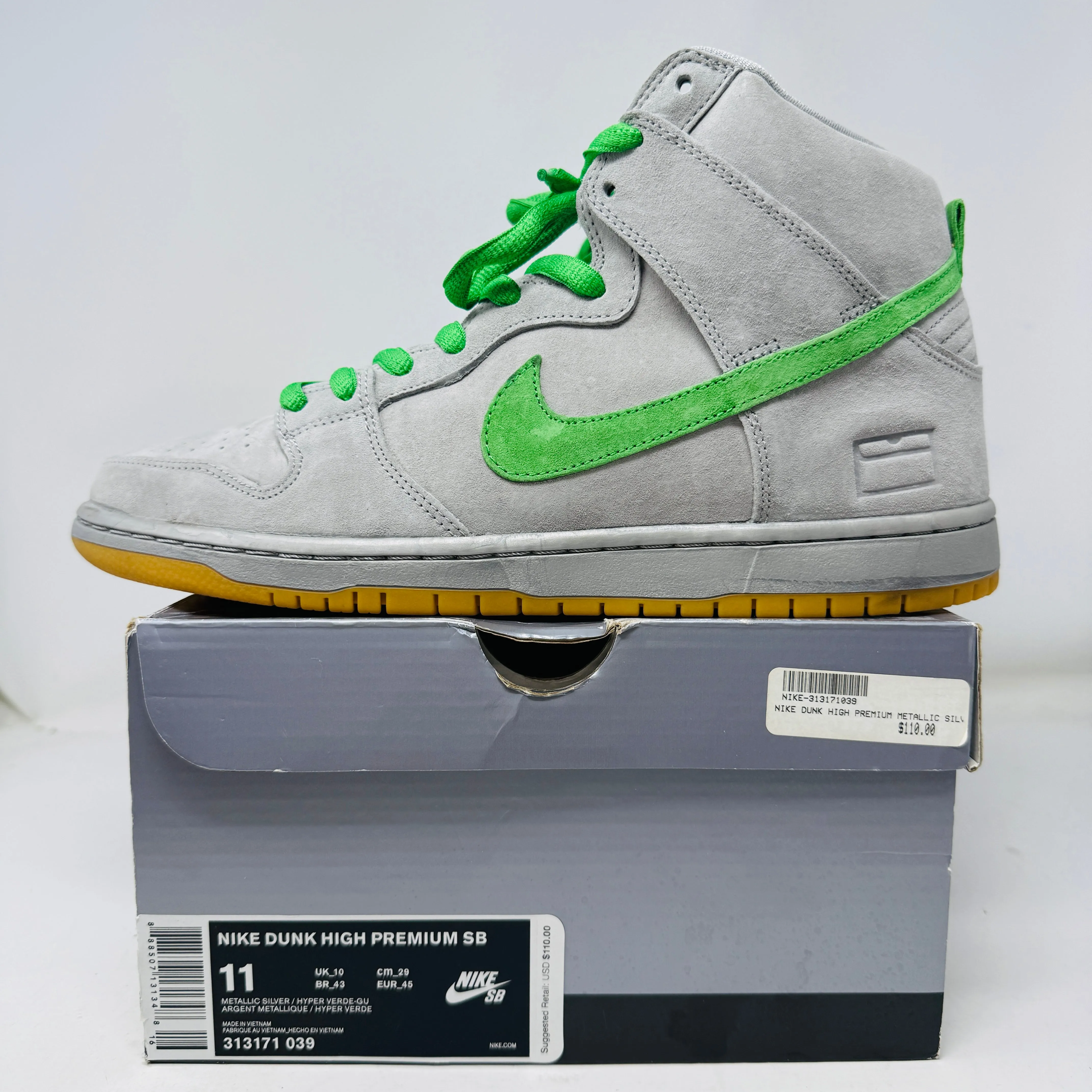 Nike SB Dunk High Silver Box