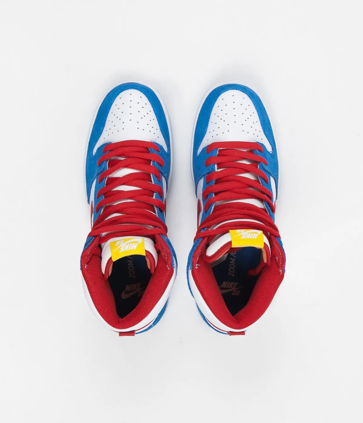 Nike SB Orange Label Dunk High Pro Shoes - Light Photo Blue / University Red